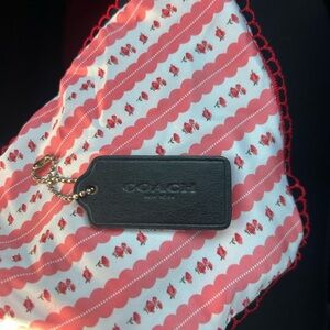 Coach Vintage Black Leather Tag